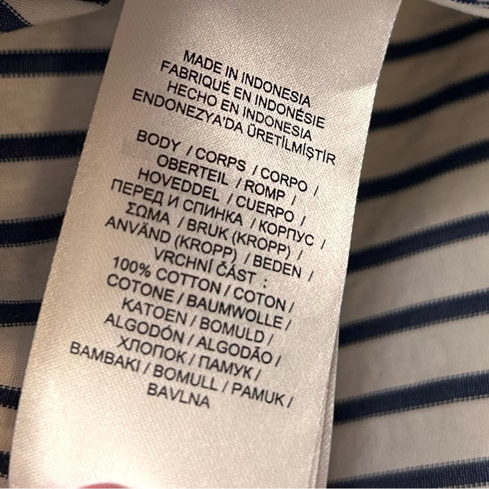 Ralph Lauren Blue and White Striped Button Down Shirt - Picture 7 of 9